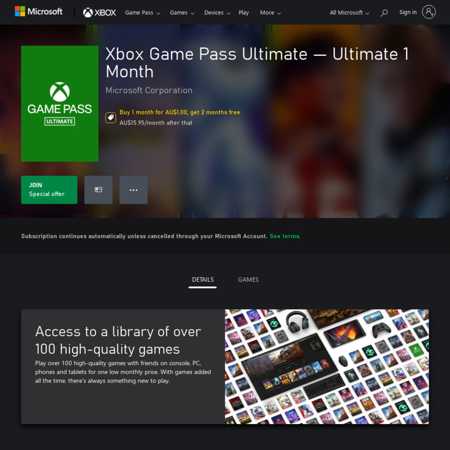 Xbox Game Pass Ultimate - $1 For 3 Months (New/Lapsed Subscribers ...