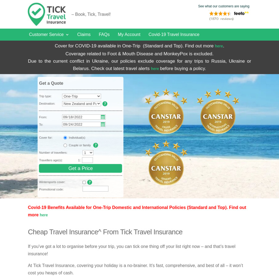 tick travel insurance cruise cover