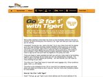 Tiger Airways - Go '2 for 1' with Tiger - Pay 1 Get 1 Free