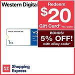 [eBay Plus] WD Blue SN570 1TB NVMe SSD $95 Delivered (+ $20 Mastercard Gift Card Redemption) @ Shopping Express eBay