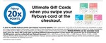 20x Flybuys Points on All Ultimate Gift Cards (Limit of 10,000 Points) @ Coles