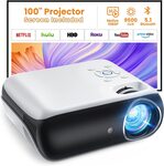 Projector, Native 1080P Bluetooth Projector with 100'' Screen, 9500L $97.49 Delivered @ PANJUN via Amazon