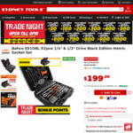 Bahco S910BL 92pce 1/4" & 1/2" Black Edition Metric Socket Set w/ Bonus 25pce 1/4" Set $199 Delivered @ Sydney Tools