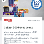 Collect 300 Bonus Flybuys Points When You Spend a Minimum of $5 in-Store @ Coles Express
