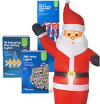 Mirabella Christmas Lights Bundle: LED String, Star, Candy Canes & 1.7m Santa Inflatable - $80 + Free Shipping @ BIG W Online