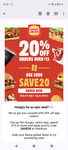 20% off Minimum $15 App Order, Pickup Only @ Hungry Jacks