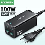 Rocoren 100W GaN Desktop USB (2C+2A) Charger (EU or US Plug) US$25.81 (~A$40) Delivered @ Rocoren Official Store AliExpress
