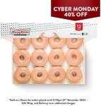 Original Glazed Dozen $15 + Delivery ($0 C&C) @ Krispy Kreme Online (Excludes SA)