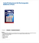Varta Rechargeable Batteries AA 2700mAh or AAA 1000mAh 4pk $12.99 (was $24.71) @ Woolworths