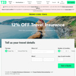 12% off Travel Insurance @ Travel Insurance Direct