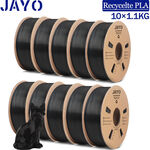 11Kkg (10x1.1kg) Jayo Black Recycled PLA 3D Printing Filament $124.77 (eBay Plus $121.84) Delivered @ Jayo-3D eBay Store