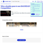 Win 1 of 20 Double Passes to BAGHEAD from Student Edge