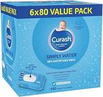 Curash Water Wipes 6x80 Pack $16.32 ($13.87 S&S with Prime) + Delivery ($0 with Prime/ $59 Spend) @ Amazon AU