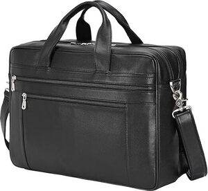 TIDING Genuine Leather Briefcase 15.6