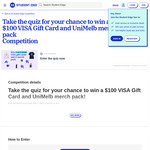 Win 1 of 2 $100 VISA Gift Card and Uni Melb Merch Packs from Student Edge