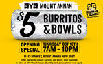 [NSW] $5 Burritos & Bowls @ Guzman y Gomez (Mount Annan)