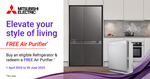 Free Mitsubishi Electric Air Purifier (MA-E85R-A) with The Purchase of a Selected Mitsubishi Fridge @ Mitsubishi Electric