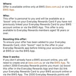 Boost Offer and Link Everyday Rewards to BWS Account for 2,000 Points (Worth $10) @ Everyday Rewards