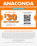[NSW, ACT, WA, SA, TAS] $30 off $150 Spend In-Store (Exclusions Apply, Free Club Membership Required) @ Anaconda