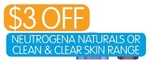 $3 off Neutrogena Naturals or Clean & Clear Skin Range - Naturals Face & Body Bar $1.74 @ Big W