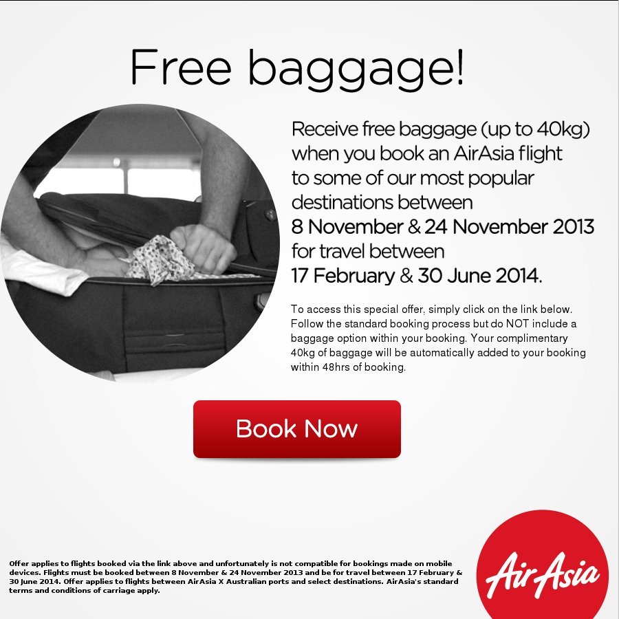 air asia flight luggage limit