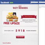 KFC Free Upsize to Any Boxed Meal Voucher - Facebook