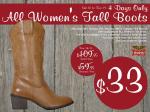Rivers- All Women's Tall Boots- $33 (usually costs $109.95)
