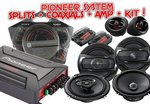 Pioneer System Upgrade with TS-A1605c Splits TS-A1675S 3 Ways GM-A4604 4 Channel + Kit $279 Shpd