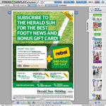Free $40 Gift Card for Rebel Sport with $1 Subscription to Herald Sun (& News Ltd Newspapers)