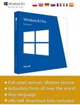 Microsoft Windows 8.1 Professional 32/64 Bit CD-KEY GLOBAL $19.83 @ G2A