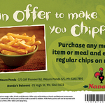 NANDOS FREE CHIPS OFFER with Any Main Item Purchase - Waurn Ponds / Belmont VIC (Only)