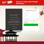 WIN 2 places on a 10 China Discovery Tour valued at $4,198 from Webjet Exclusives  