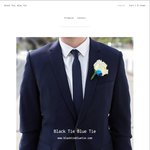 Premium Skinny Blue Tie (2 for $50 until March 30th) @ Black Tie Blue Tie