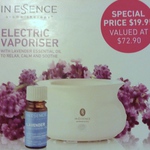 In Essence Electric Vaporiser incl Lavender Essential Oil 9ml $19.95 @ Priceline