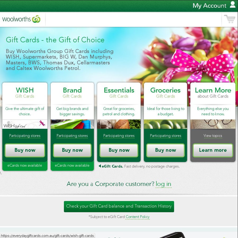 Get 5% Extra Value on Woolworths Supermarket, BIG W, BWS and Dan Murphy's  Gift Cards @ Woolworths Gift Cards - OzBargain