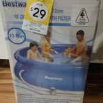 $29 Clearance: 3.05m Diam. x 0.72M High Inflatable Pool with Filter - Kmart Booragoon WA