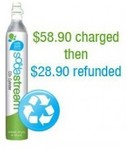 Sodastream 60L Cylinder Refill/Exchange $14.96 in-store or C&C @ Dick Smith