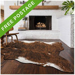 Modern Cabin Country Faux Cow Hide Rug/Cowhide Floor Rug Cream White Brown Black $269.99 @ Rug Australia via eBay