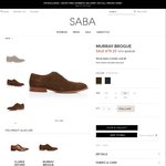 $74.25 for Brown Suede Brogues at SABA (65% off)