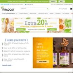 Vitacost 20% off Vitamins, Minerals and Herbs