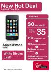 Apple iPhone 3GS 16GB free on a $35 Virgin Rollover Cap
