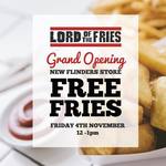 Free Fries, Friday (4/11), 12PM-1PM @ Lord of The Fries (New Flinders St Location, Melbourne)