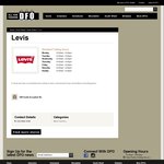 Levis DFO South Wharf VIC - Jeans, Some Styles, at 50% off Original Discount E.g. 315 Shaping Bootcut Womens for $30 (RRP $120)