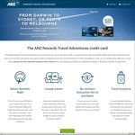ANZ Rewards Travel Adventures Credit Card - 60K Velocity Points + Complimentary Virgin Flights and 2 Lounge Pass $225 Annual Fee