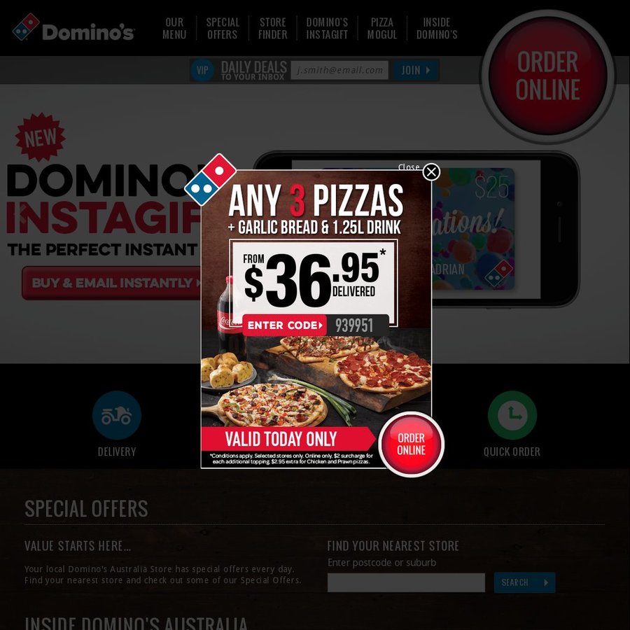 Domino's Customer Appreciation Day [Vic, Derrimut Today Only] Value