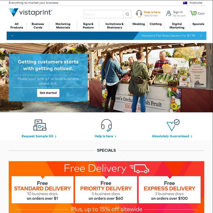15 off sitewide at vistaprint free shipping ozbargain