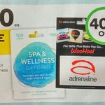40% off Adrenaline or Spa and Wellness Gift Cards, Bonus Reward Points on Other Selected Gift Cards @ Woolworths