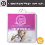 Crestell Light Weight Wool Quilt/350GSM - Extra 20% off Now 80% off ~ $43.82 (Was $136.95) with FREE SHIPPING @Planet Linen eBay