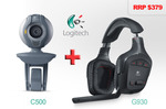 Logitech Wireless Gaming Headset G930+Logitech Webcam C500 Combo Sale $209.98 Limited Stock