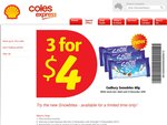 Cadbury Snowbites 60g - 3 for $4.00 at Coles Express